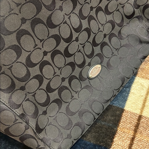 Coach Black Hobo Bag with Signature Pattern - Picture 10 of 10